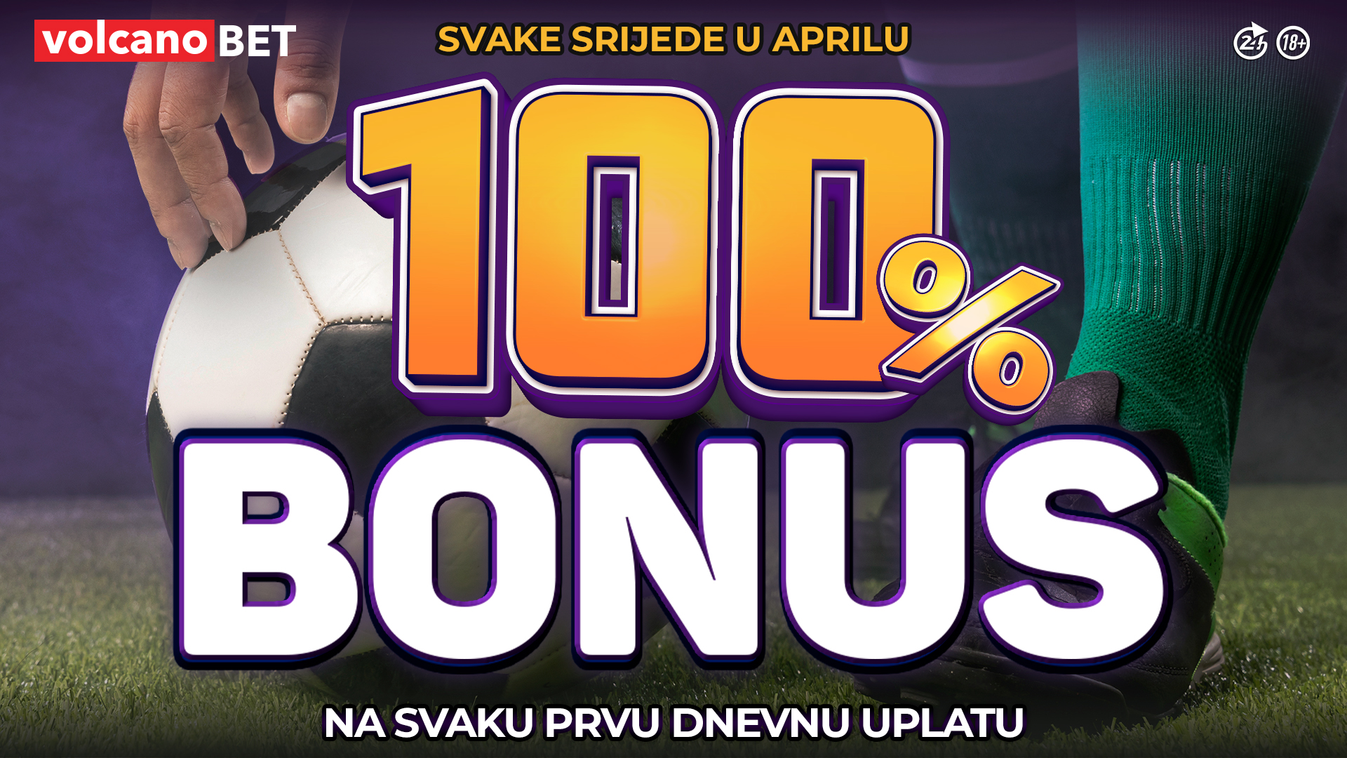 100% Bonus na depozit April
